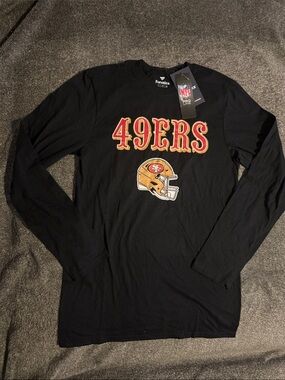 Fanatics Black San Francisco 49ers Long-Sleeve Tee Mens Size Small